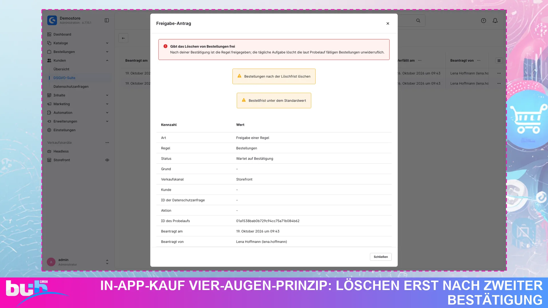 DSGVO Suite Datenschutz Anonymisierung | Kundendaten nach Frist löschen. Screenshot 7