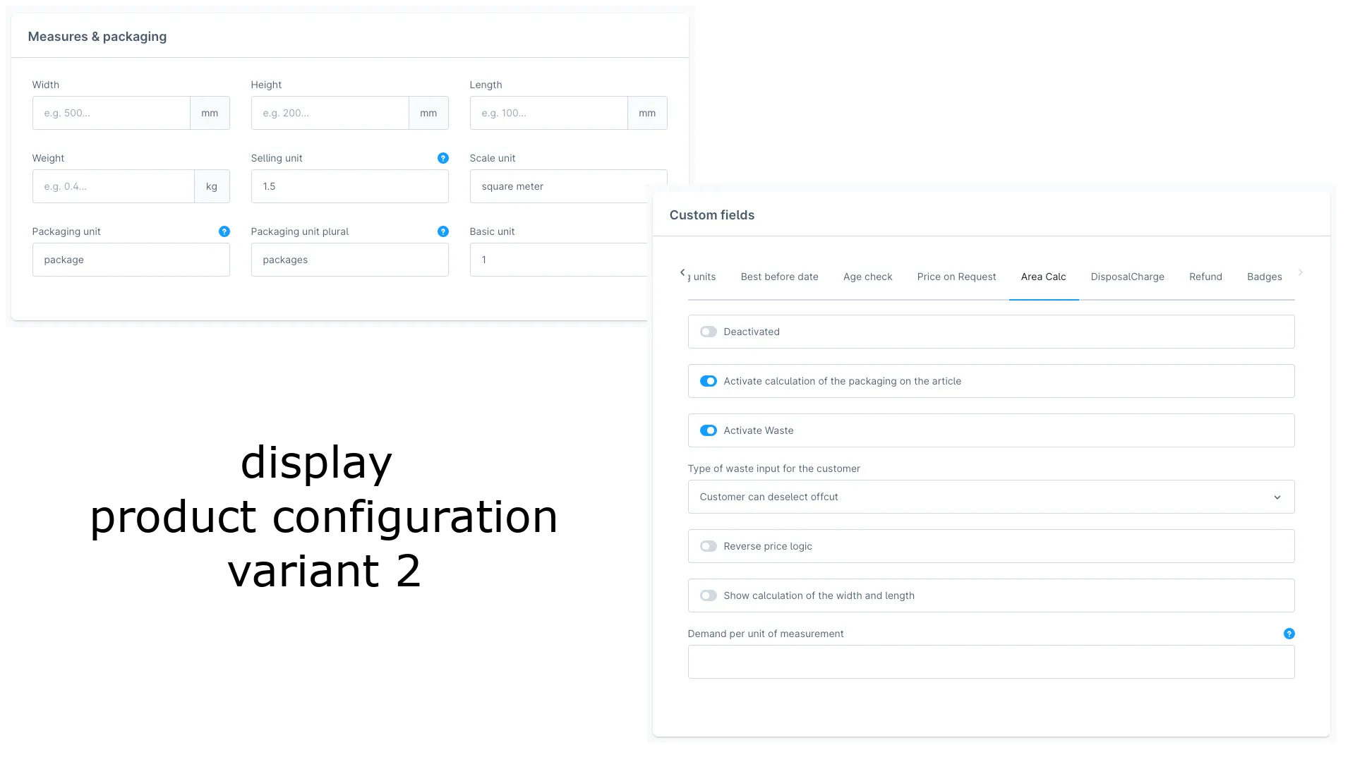 Individuelle Flächenberechnung – Verpackung & Verschnittsteuerung – Screenshot 4