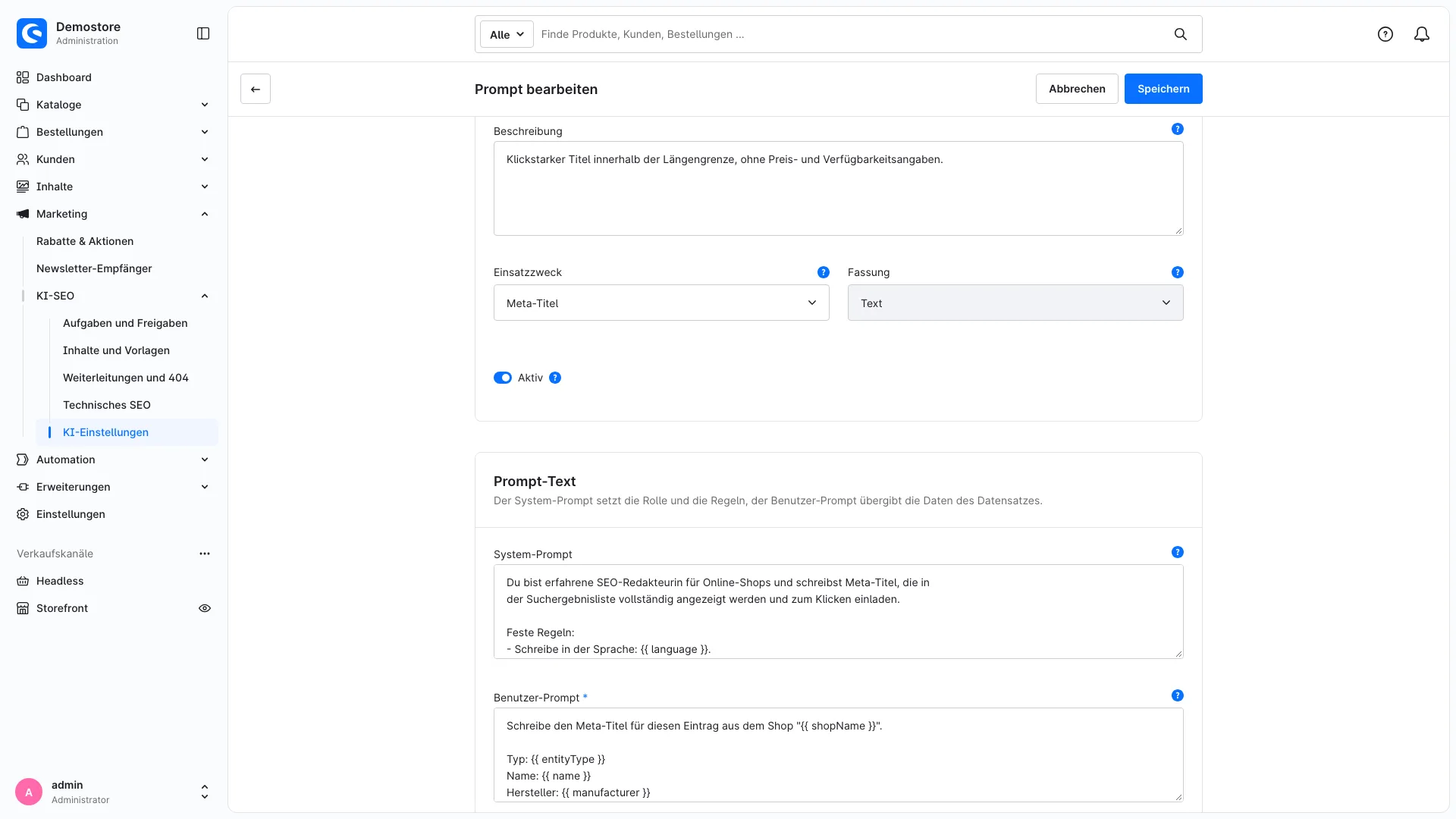 SEO Audit und KI Sichtbarkeit | SEO Optimierung mit Meta Tags aus Vorlagen. Screenshot 15