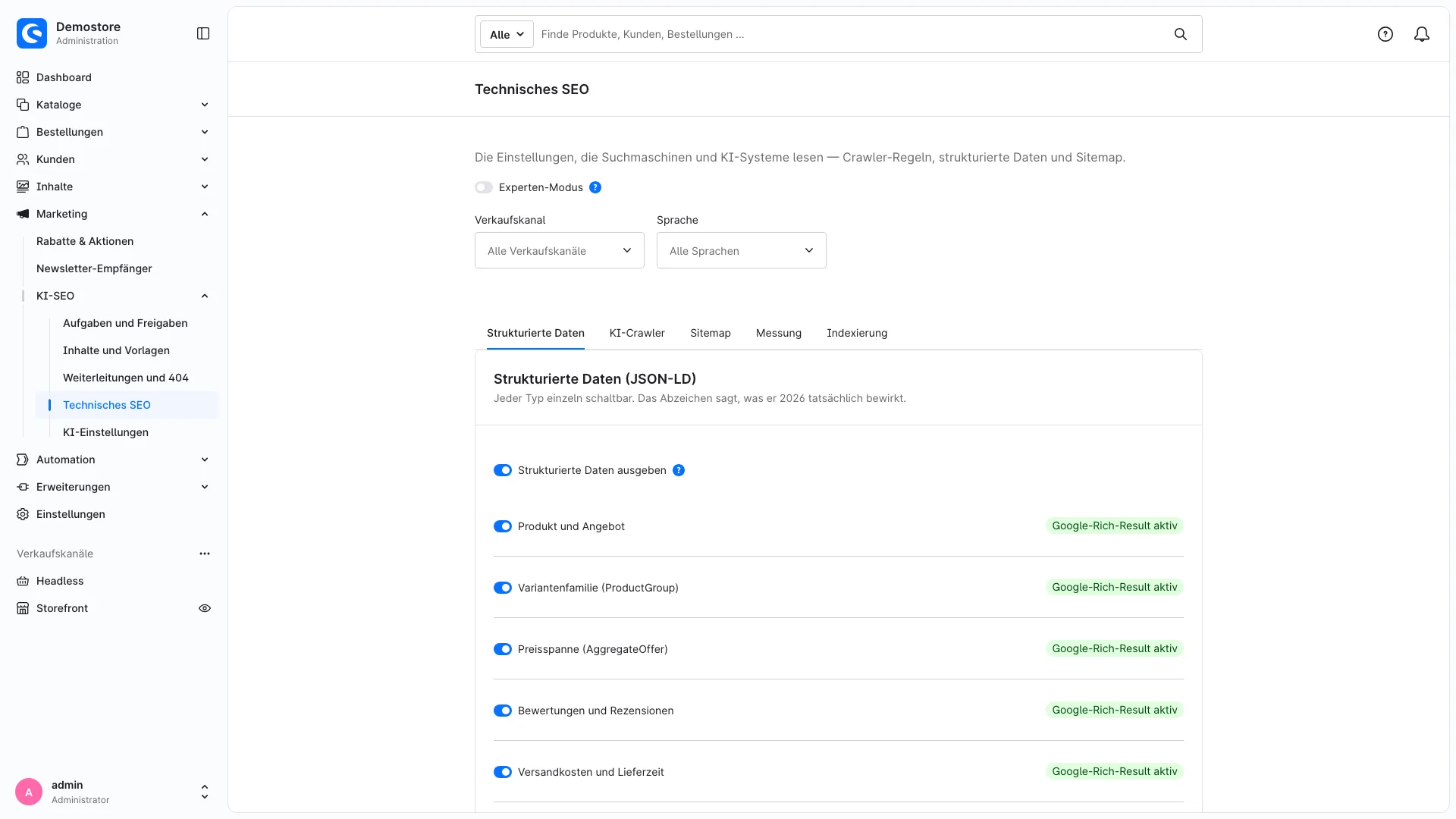SEO Audit und KI Sichtbarkeit | SEO Optimierung mit Meta Tags aus Vorlagen. Screenshot 19