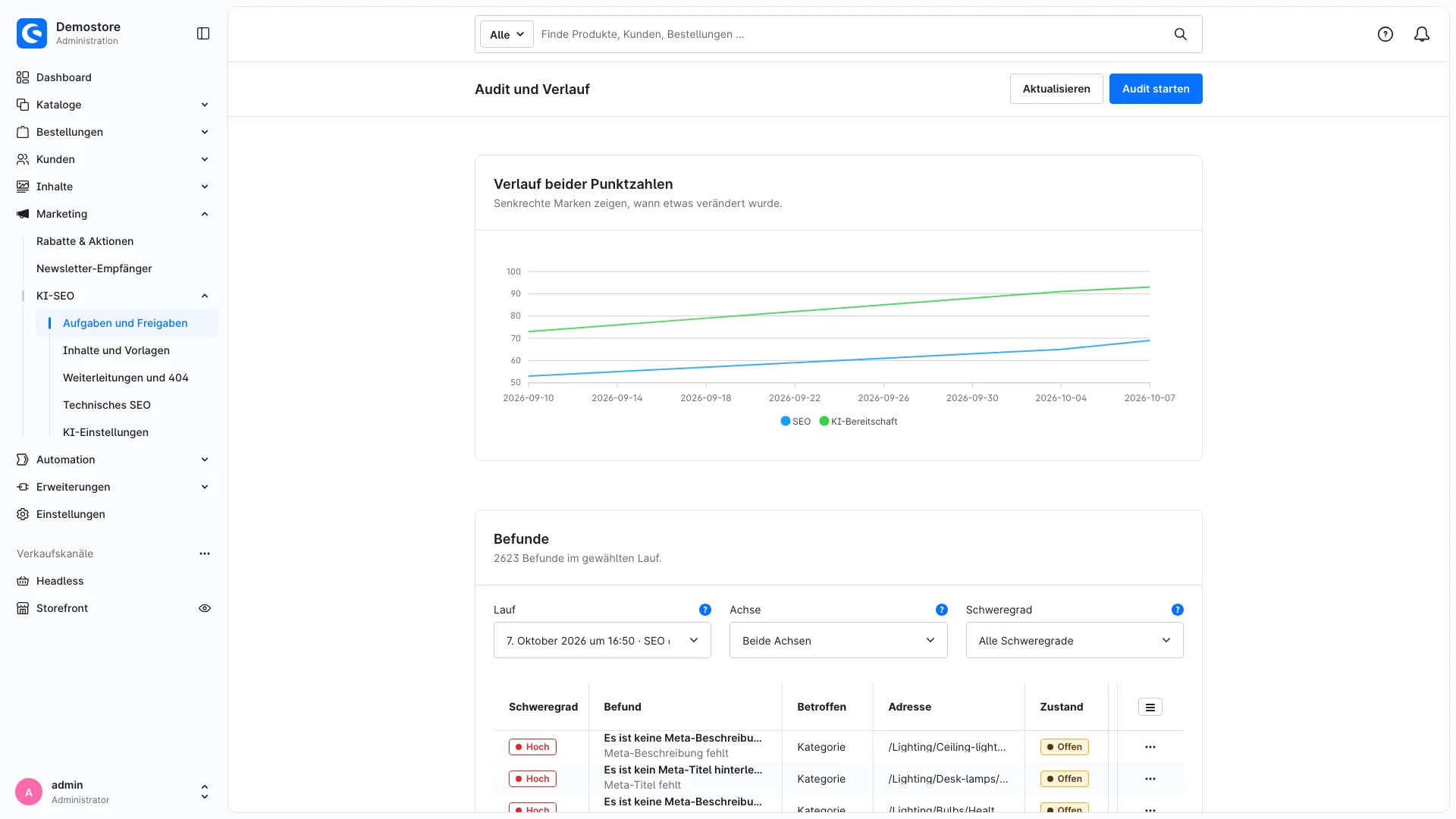 SEO Audit und KI Sichtbarkeit | SEO Optimierung mit Meta Tags aus Vorlagen. Screenshot 7
