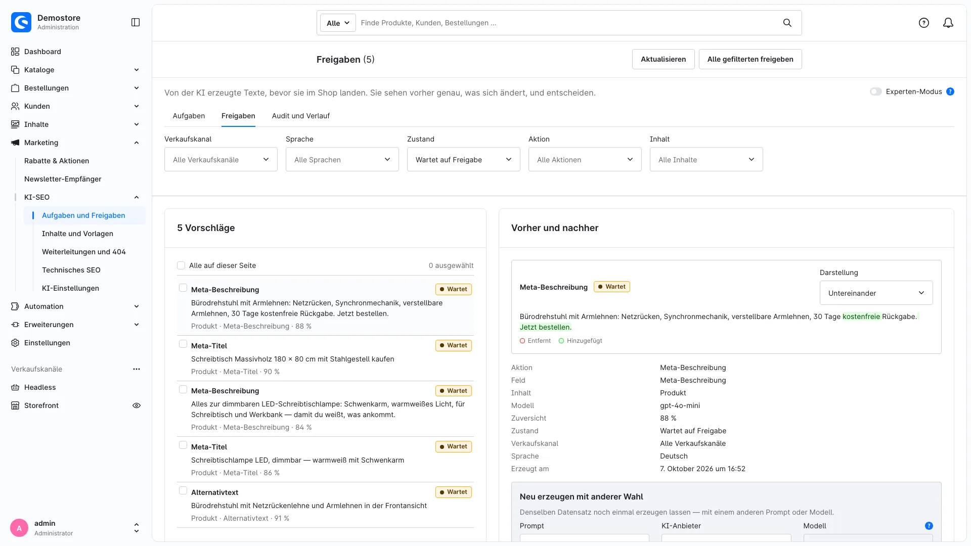 SEO Audit und KI Sichtbarkeit | SEO Optimierung mit Meta Tags aus Vorlagen. Screenshot 9