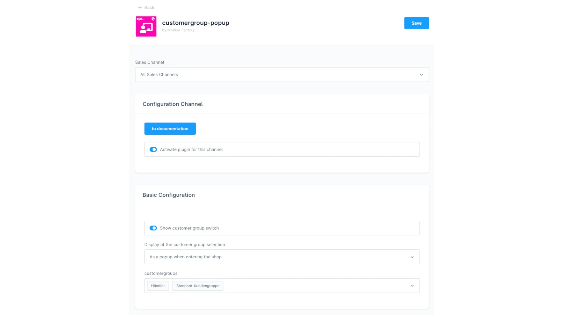 Kundengruppen Popup – Automatische Kundenzuordnung – Screenshot 2