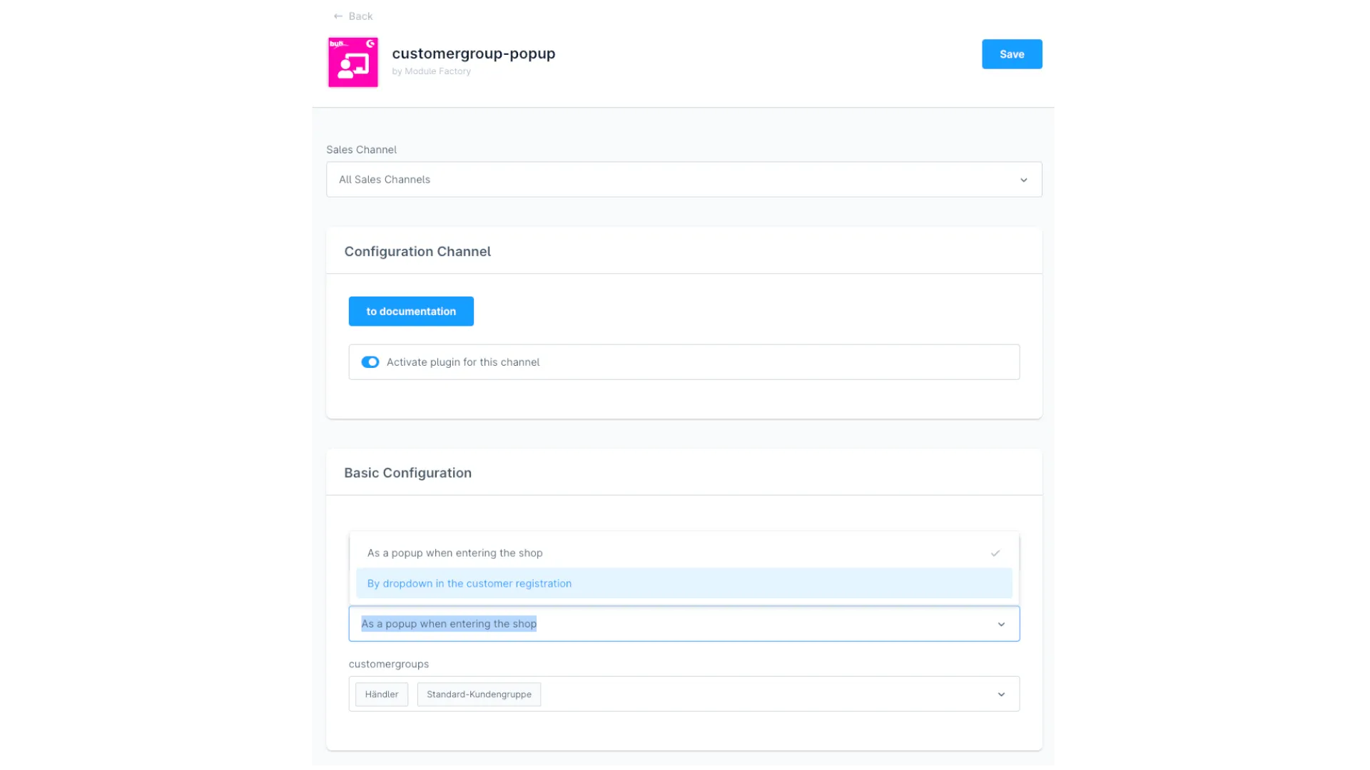 Kundengruppen Popup – Automatische Kundenzuordnung – Screenshot 5