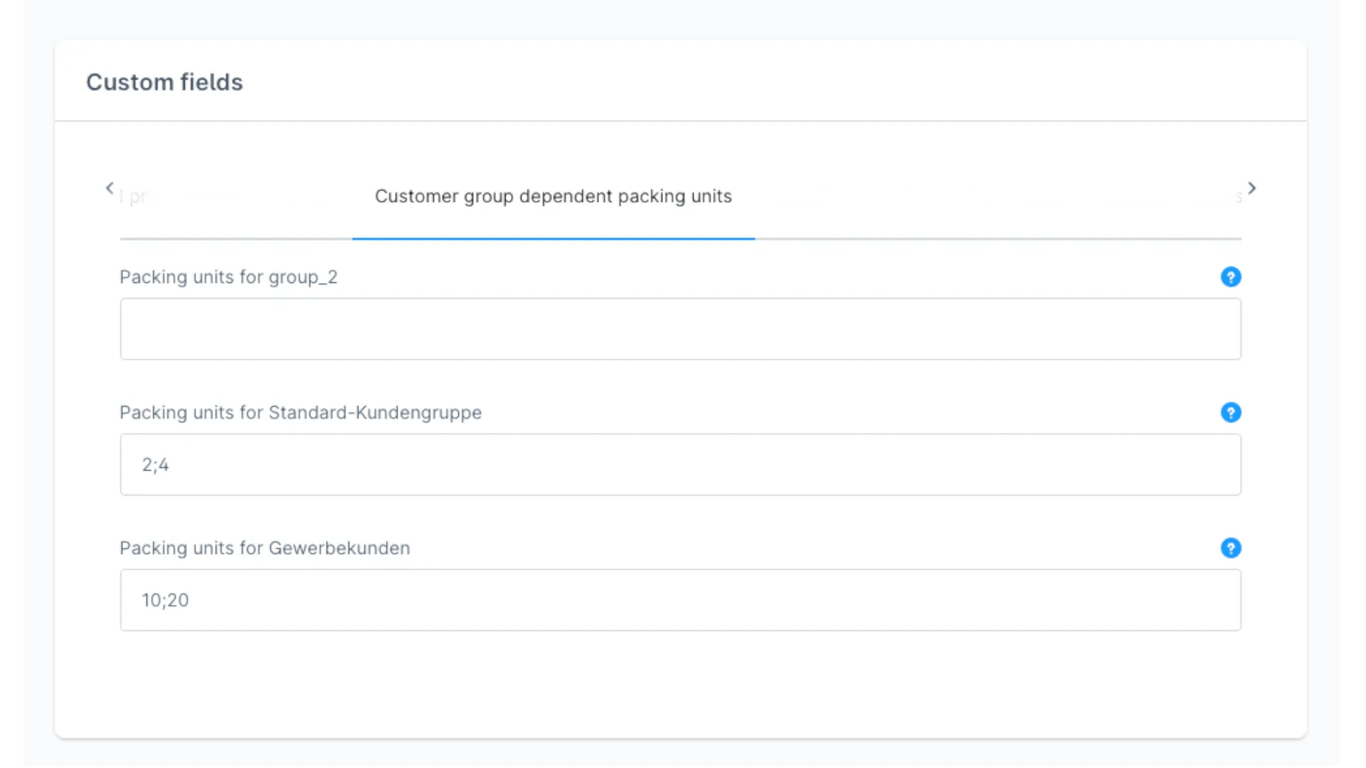 Kundengruppenabhängige Verpackungseinheiten – Screenshot 4