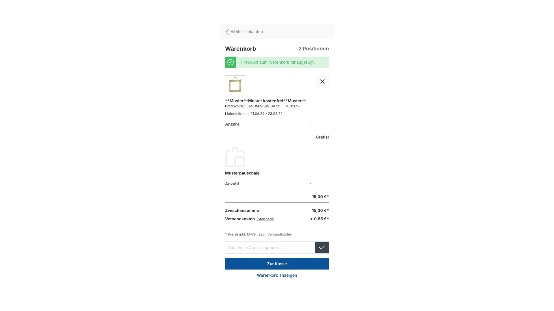 Musterbestellung – Screenshot 9