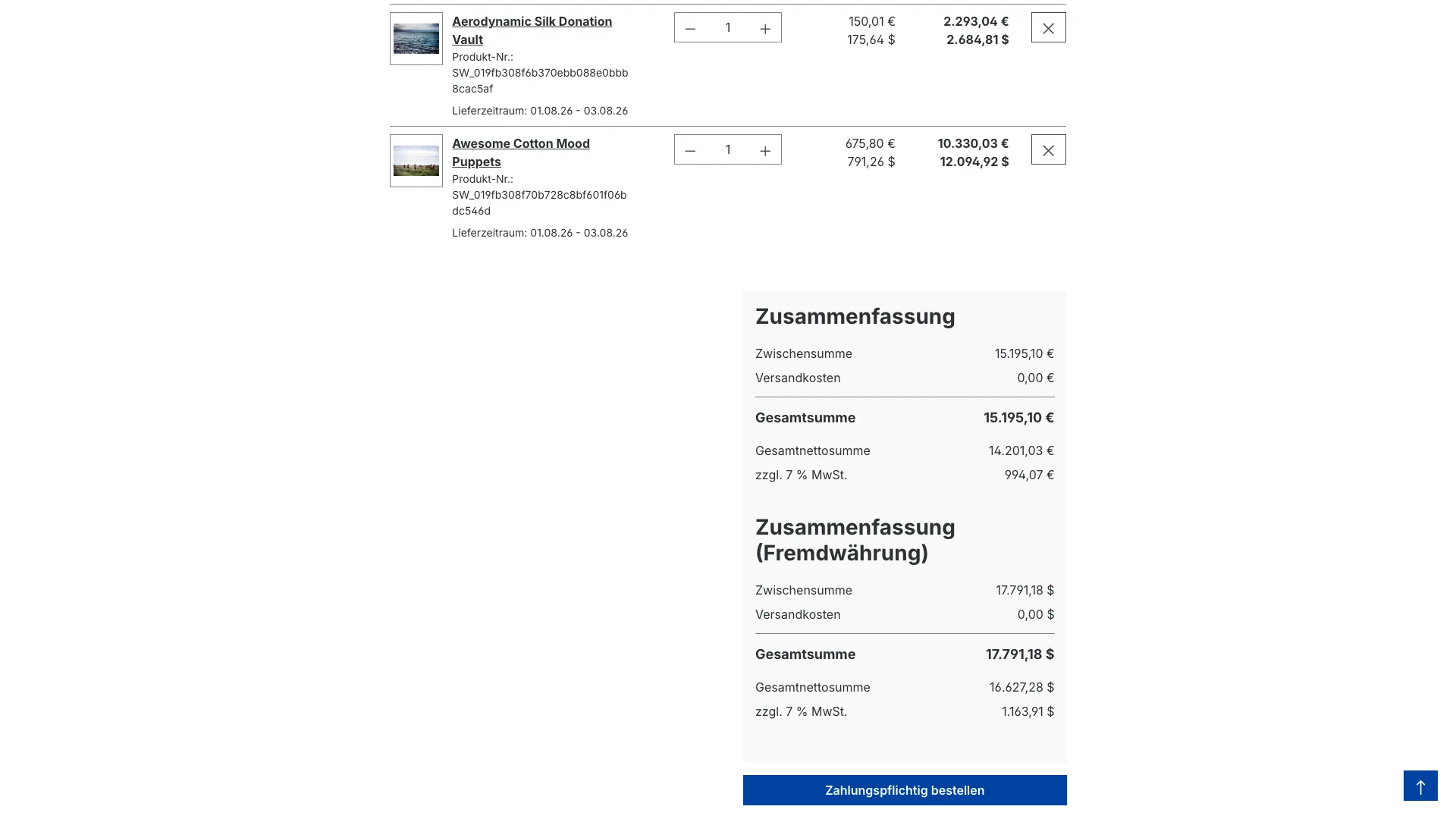 Preisanzeige in Fremdwährung: Preise in der Währung deiner Kunden. Screenshot 5