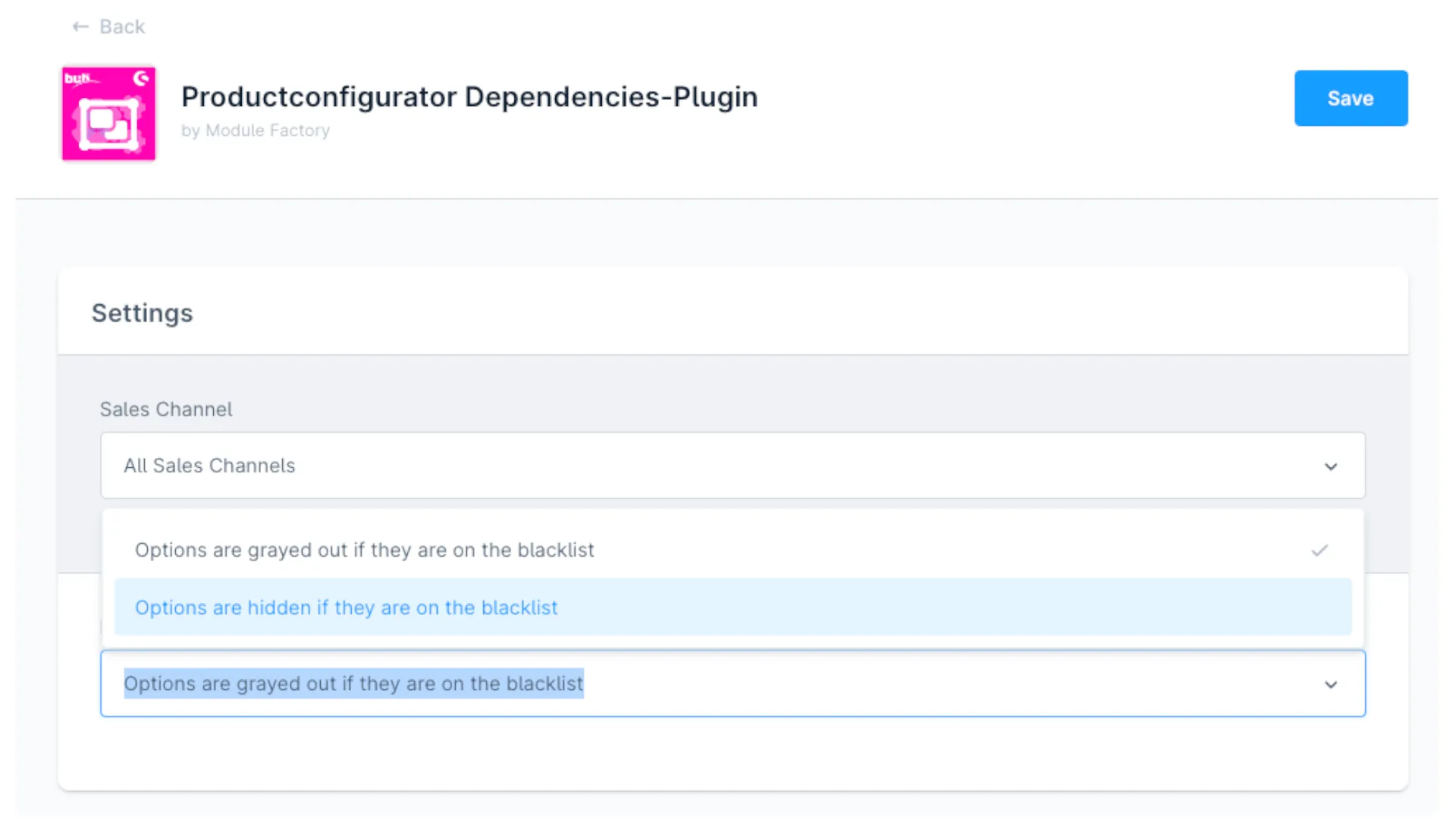 Produkt Konfigurator - Konfigurator Abhängigkeiten zwischen Konfigurationen – Screenshot 2