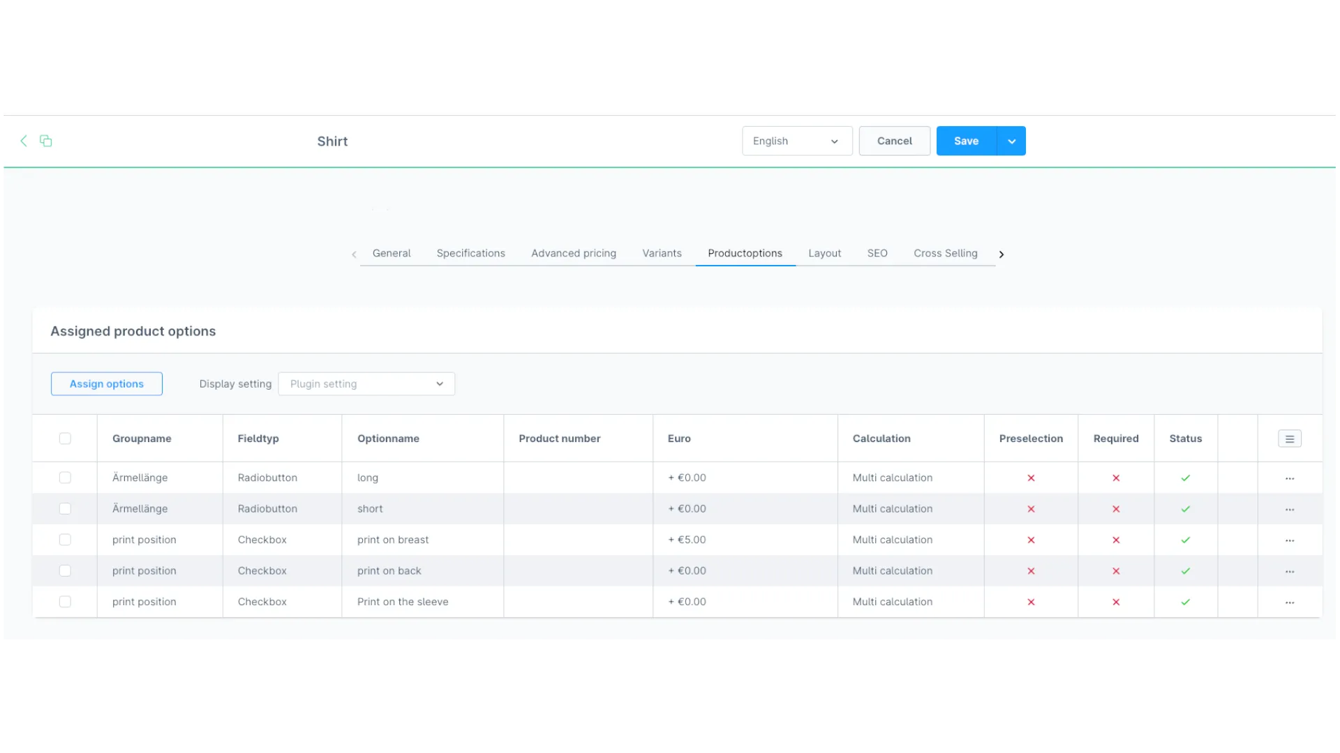 Produkt Konfigurator - Konfigurator Abhängigkeiten zwischen Konfigurationen – Screenshot 4