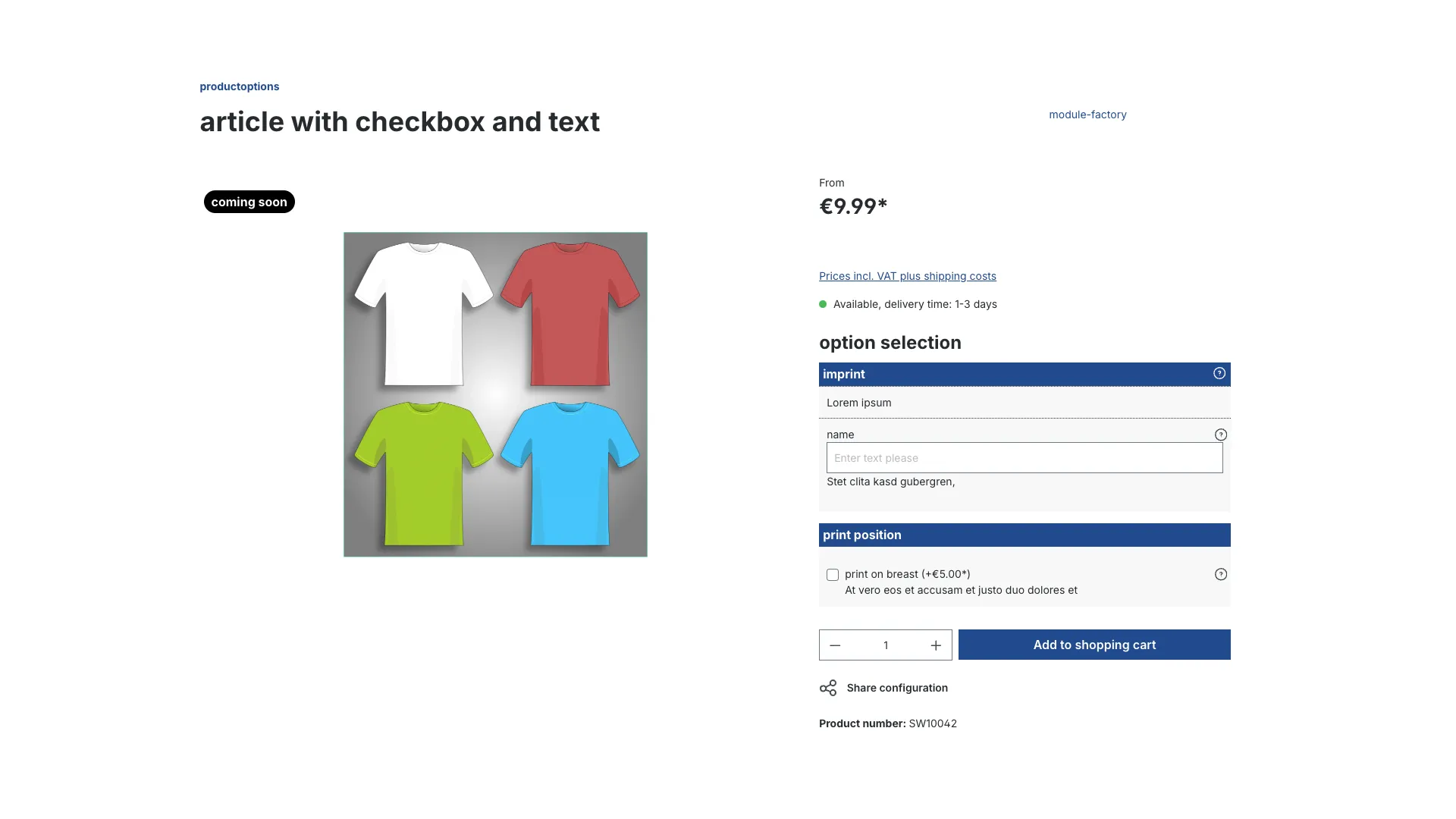 Produkt Konfigurator - Konfigurator für individuelle Artikel – Screenshot 10