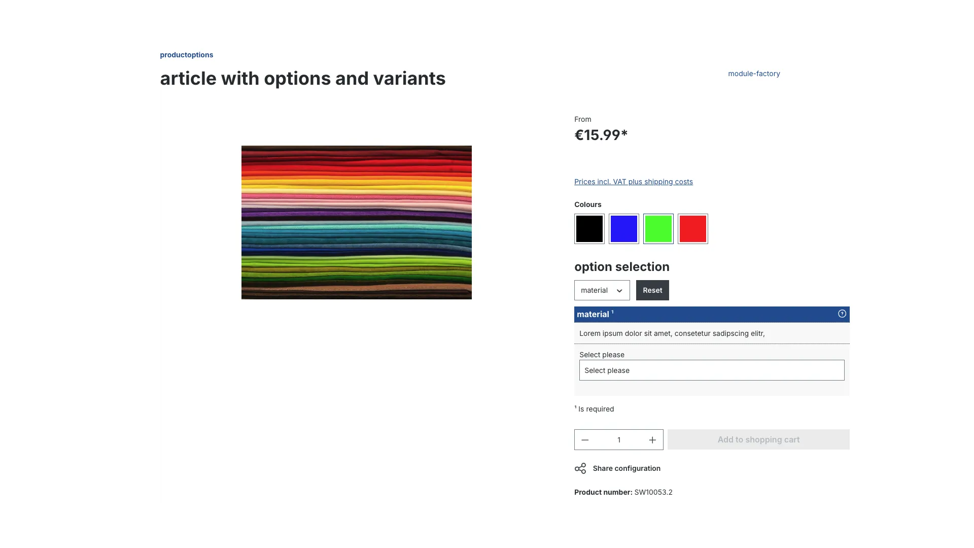 Produkt Konfigurator - Konfigurator für individuelle Artikel – Screenshot 14