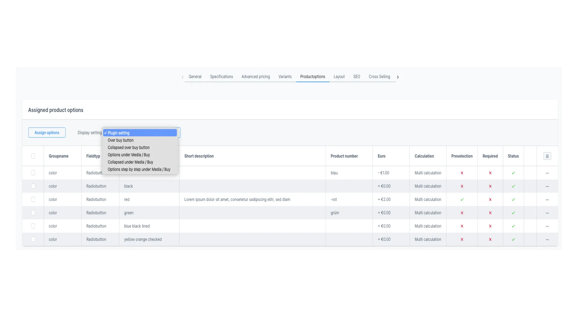 Produkt Konfigurator - Konfigurator für individuelle Artikel – Screenshot 15