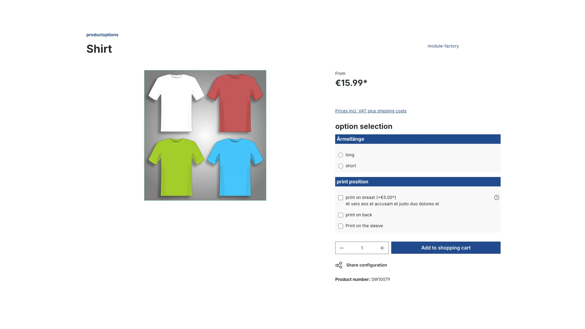 Produkt Konfigurator - Konfigurator für individuelle Artikel – Screenshot 17