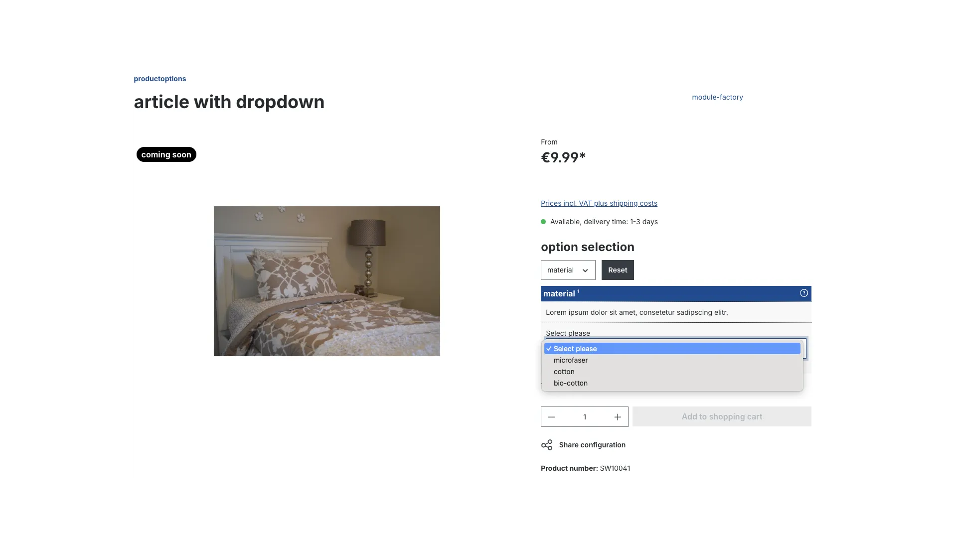 Produkt Konfigurator - Konfigurator für individuelle Artikel – Screenshot 5