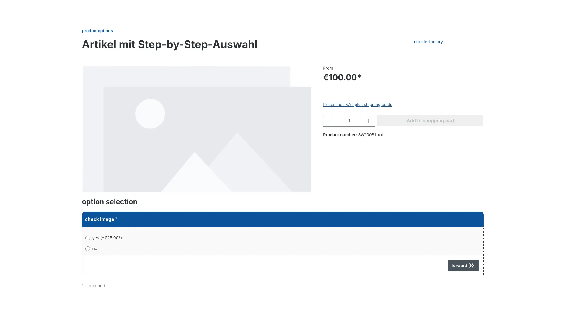 Produkt Konfigurator - Konfigurator Schrittweise Konfiguration – Screenshot 6
