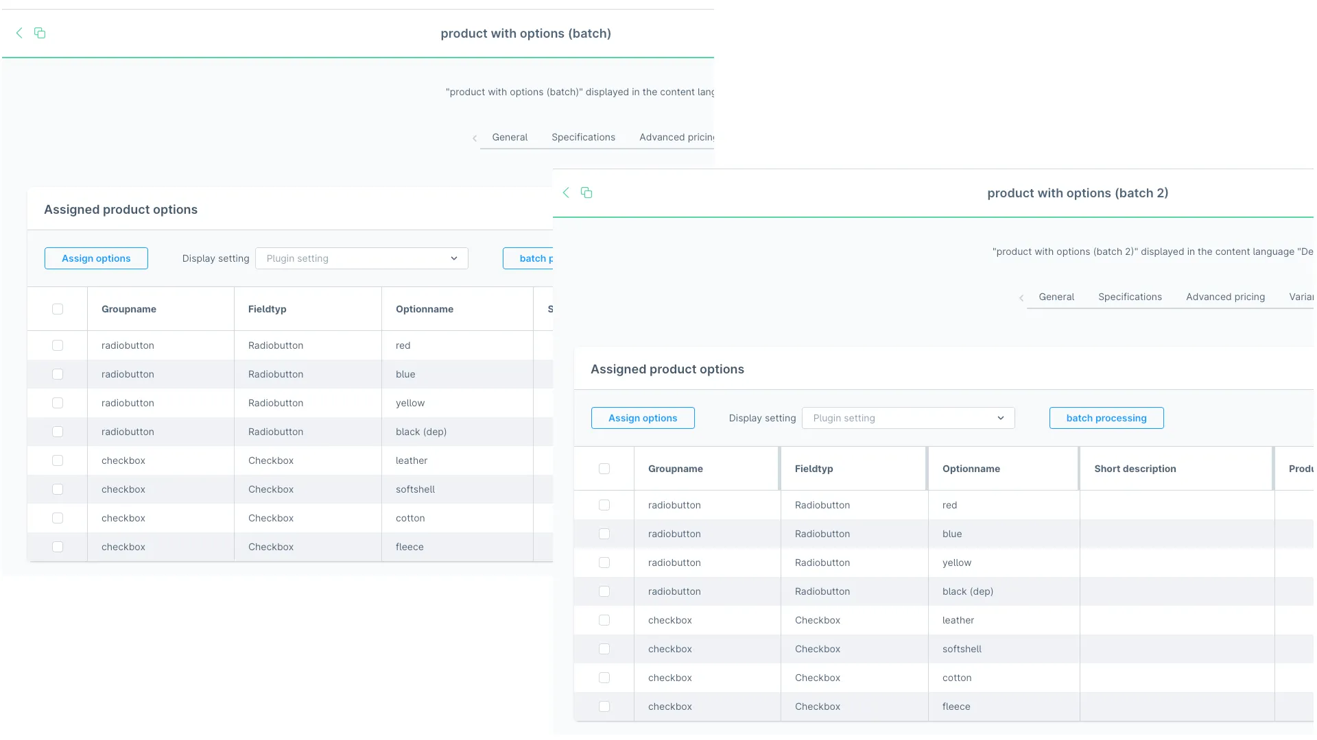 Produkt Konfigurator - Konfigurator Stapelverarbeitung – Screenshot 5