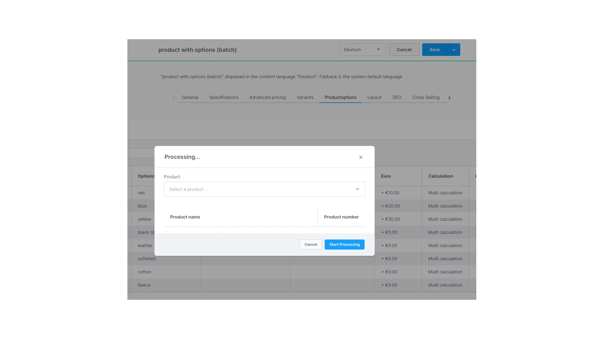 Produkt Konfigurator - Konfigurator Stapelverarbeitung – Screenshot 6