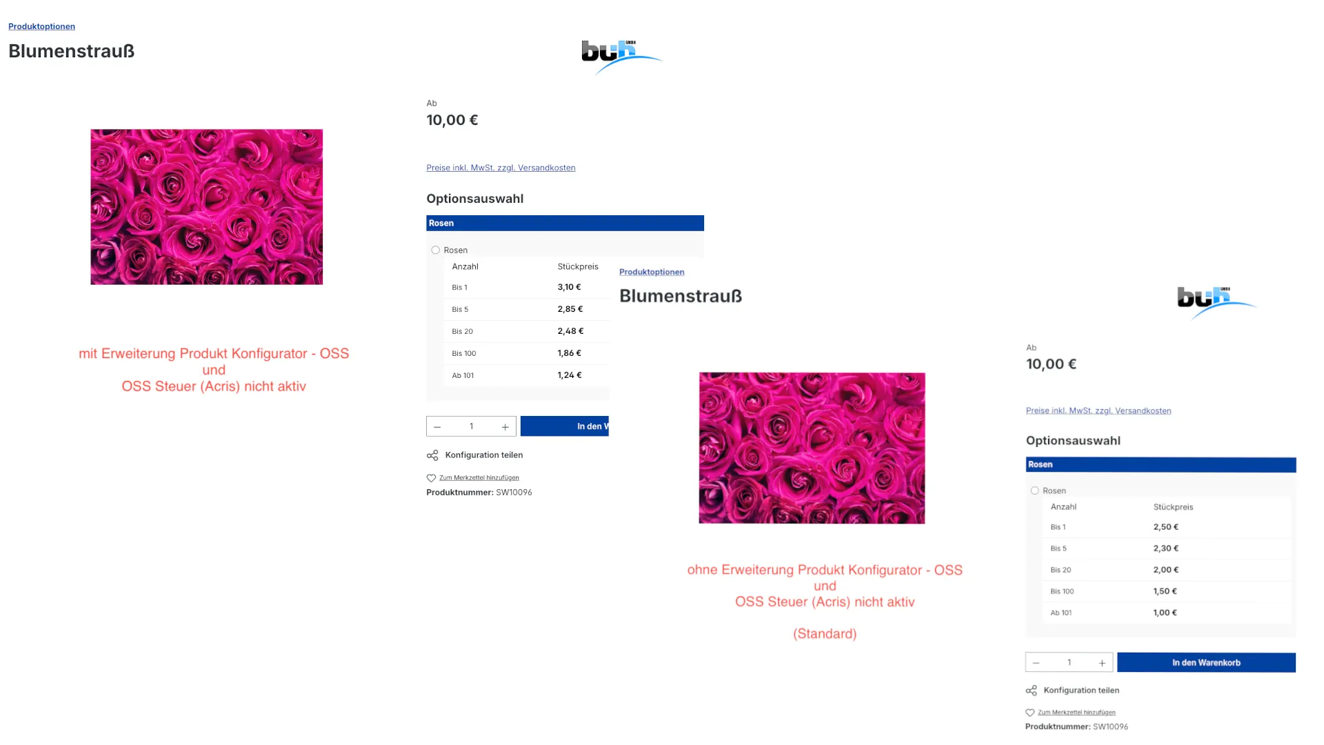 Produkt Konfigurator OSS – EU-weite Steuerberechnung für Konfigurationen – Screenshot 4
