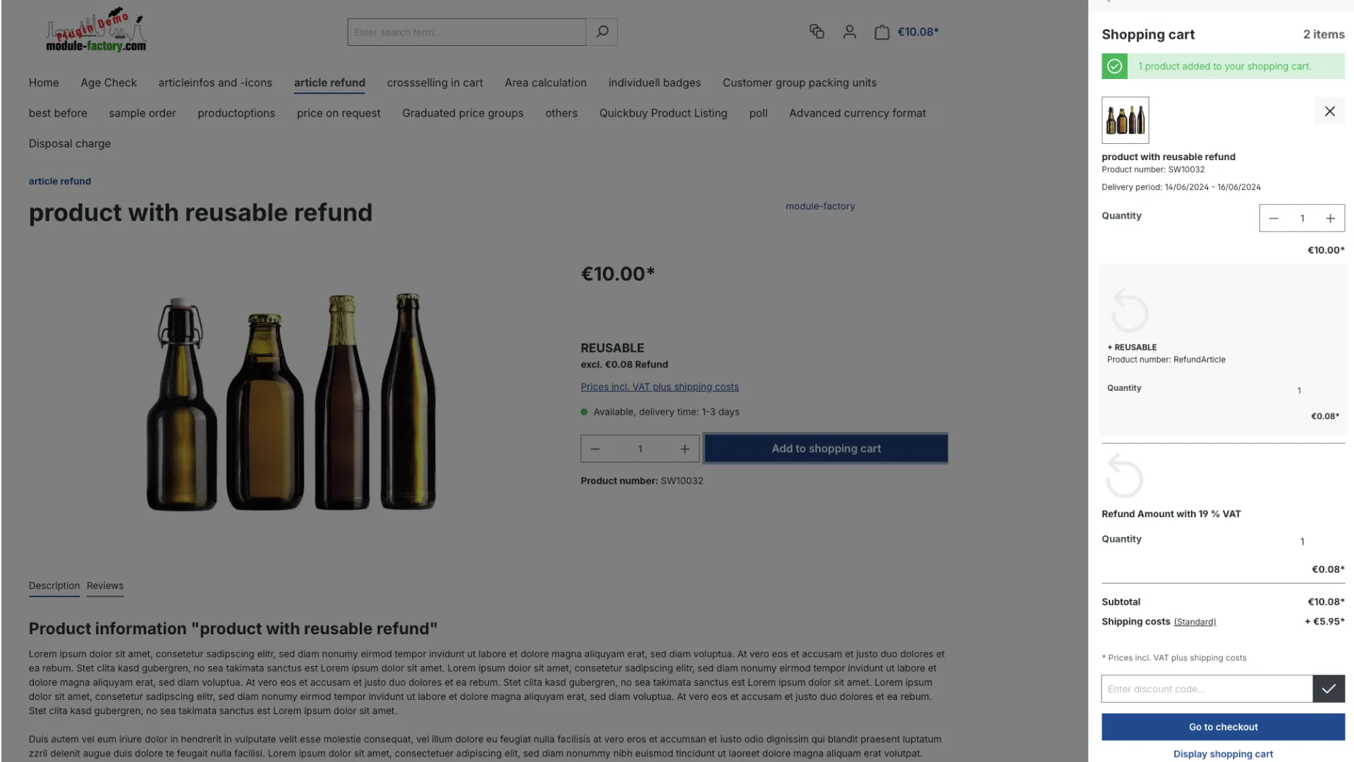Produktpfand – Effiziente Pfandverwaltung für Mehrwegartikel – Screenshot 2
