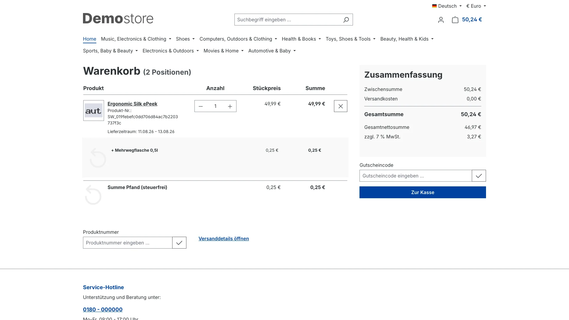 Produktpfand: Pfand automatisch berechnen und sauber ausweisen. Screenshot 2