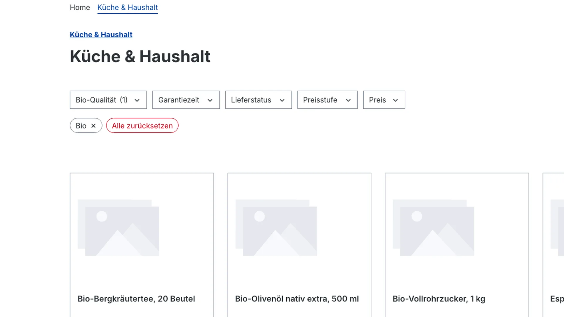 Regelbasierte Eigenschaftsfilter: Produktfilter, die sich selbst pflegen. Screenshot 2