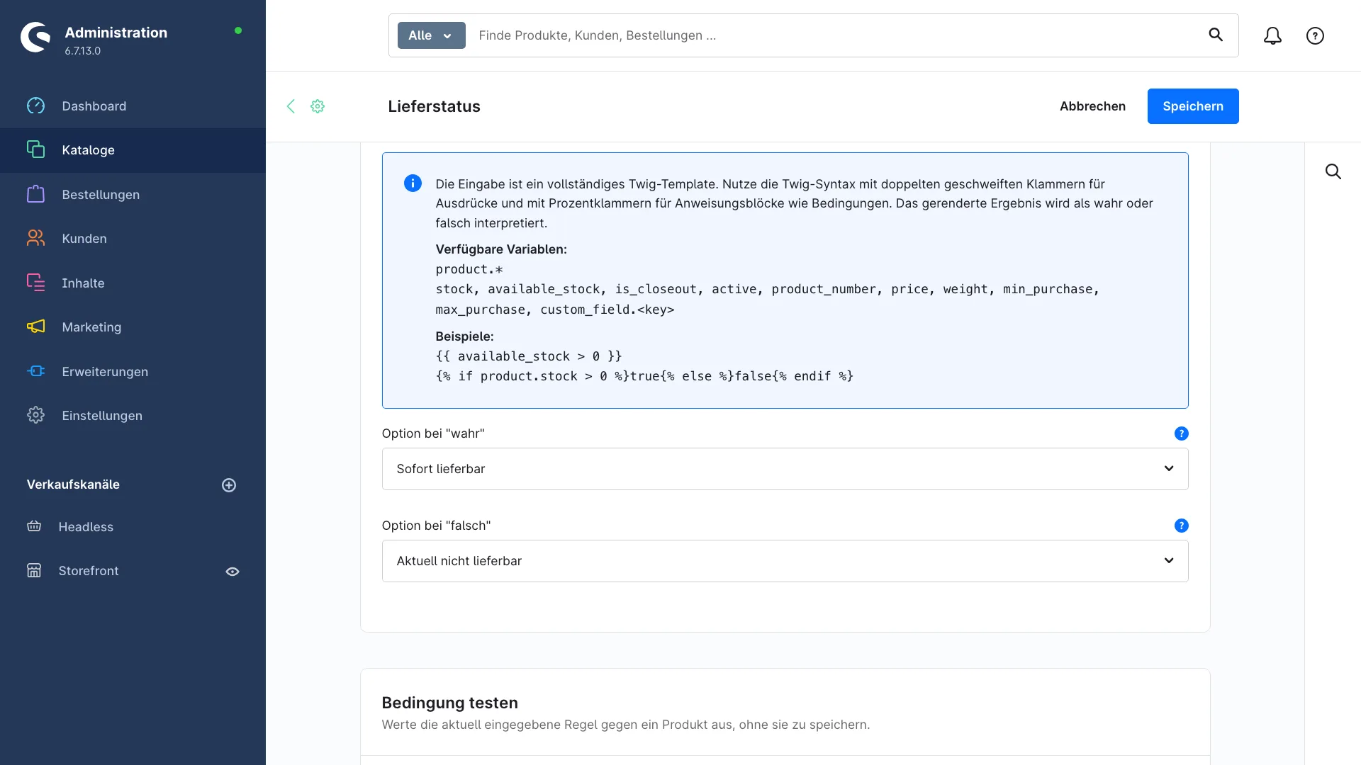 Regelbasierte Eigenschaftsfilter: Produktfilter, die sich selbst pflegen. Screenshot 4