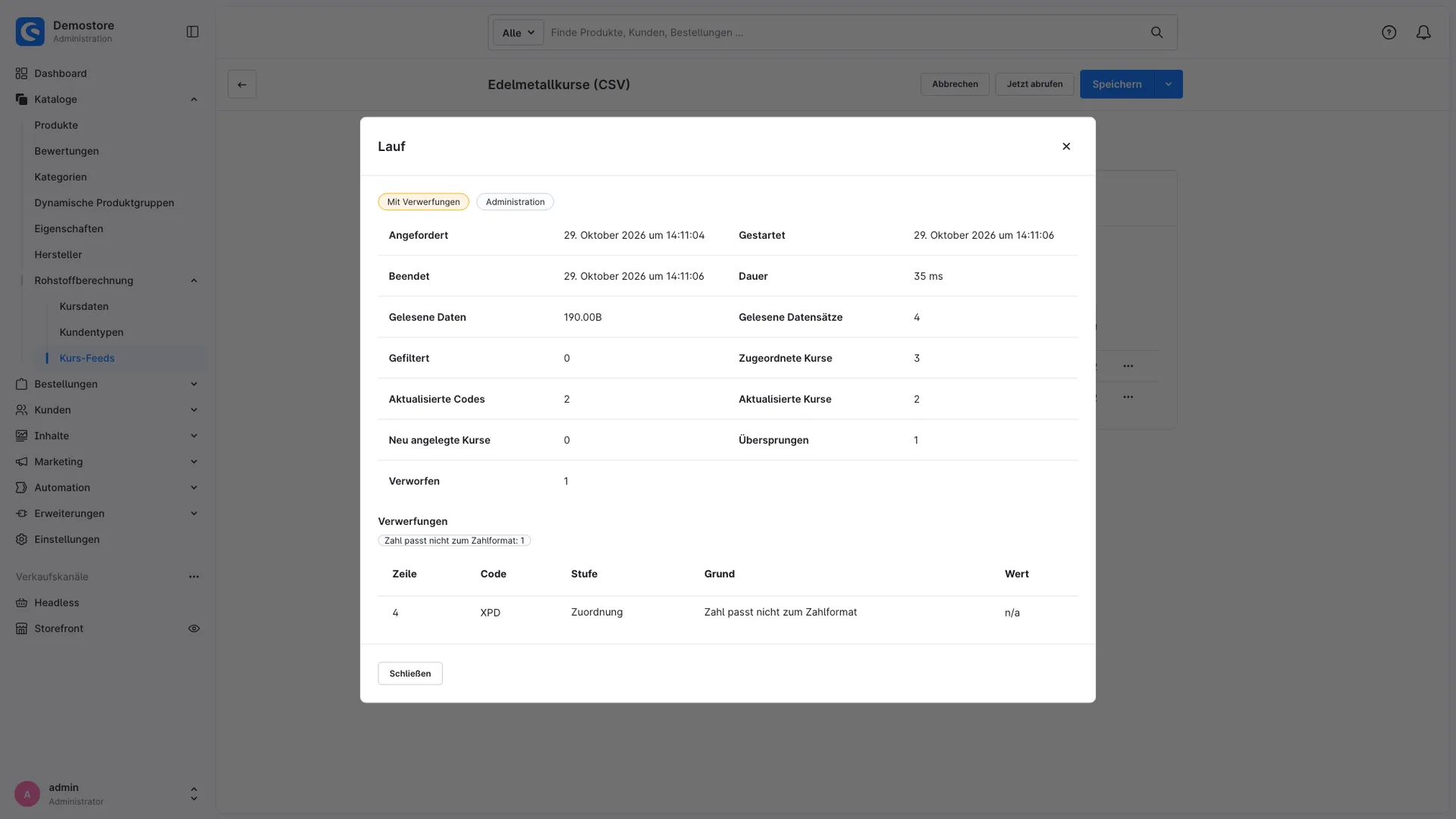 Preisberechnung Gold Silber | Artikelpreise folgen automatisch dem Rohstoffkurs. Screenshot 20