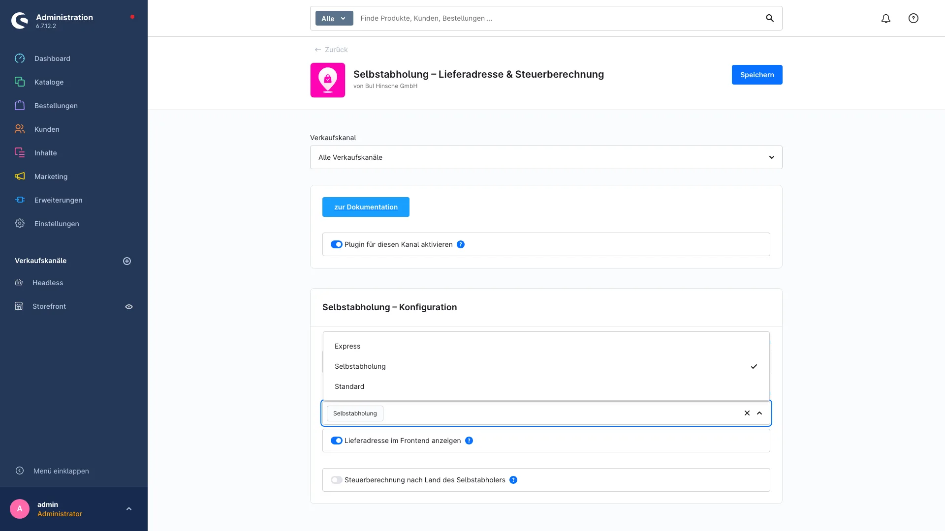Selbstabholung: Abholadresse im Checkout und Steuer nach Abholort. Screenshot 3