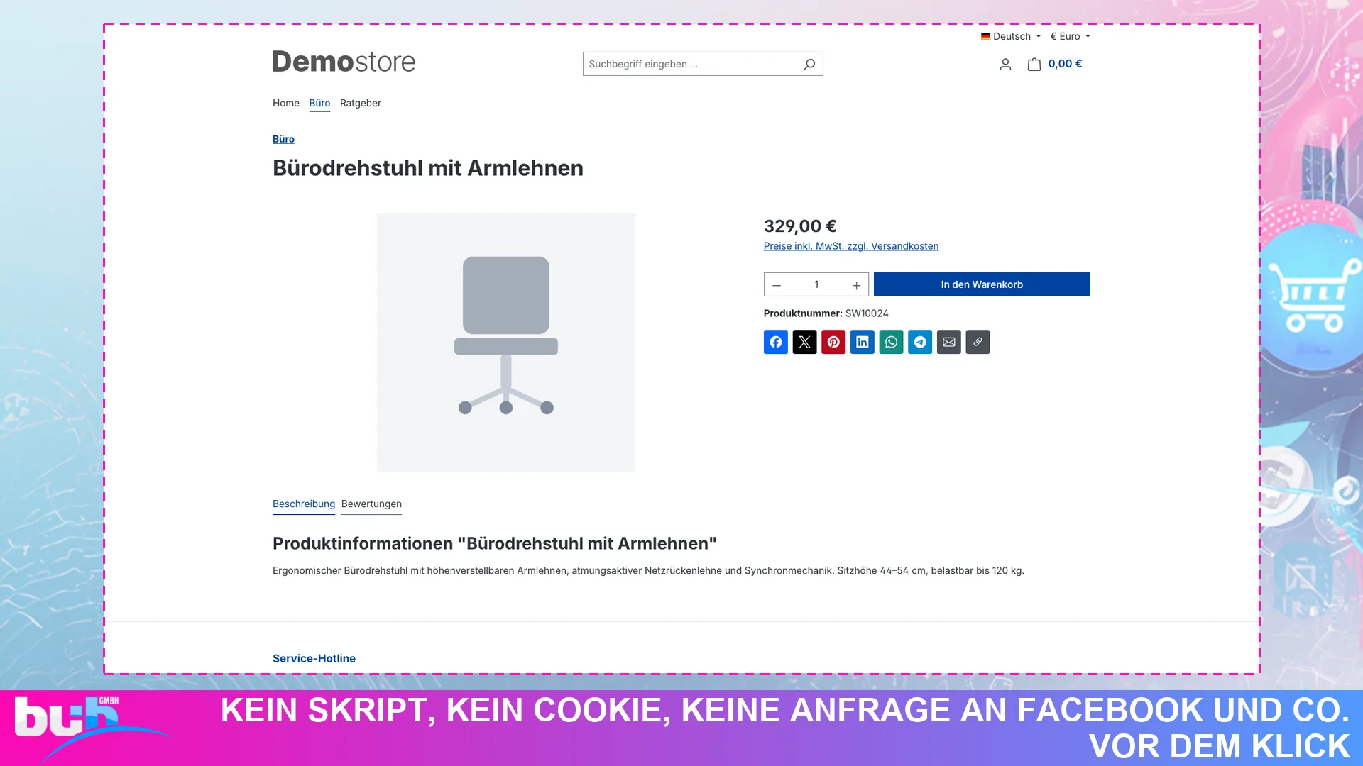 Shariff Social Media Share Buttons | Teilen ohne Tracking und Cookies. Screenshot 2