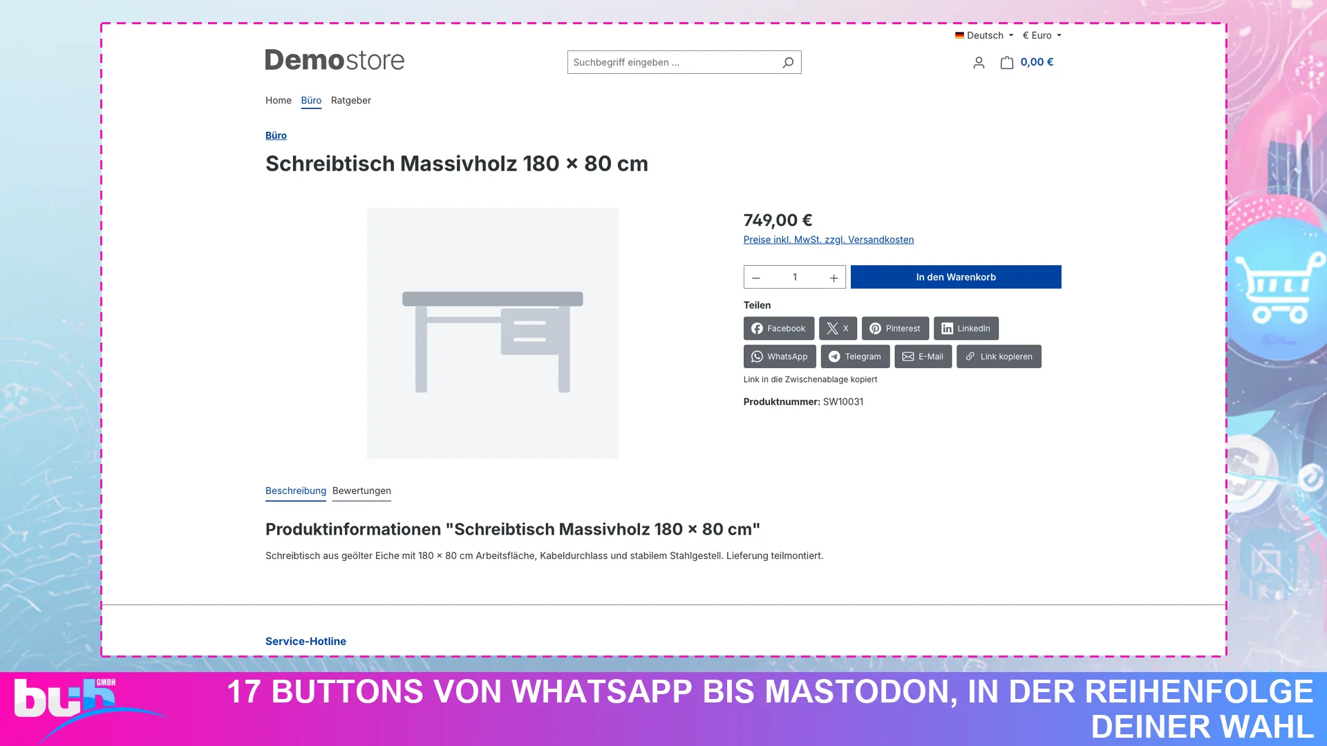 Shariff Social Media Share Buttons | Teilen ohne Tracking und Cookies. Screenshot 3
