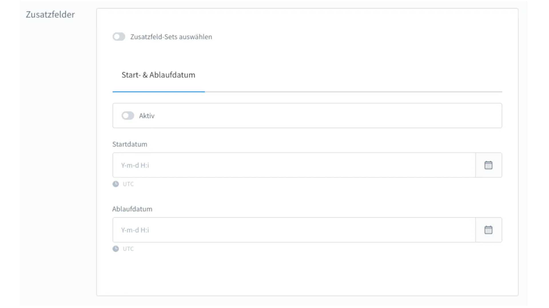 Start- Ablaufdatum – Screenshot 2