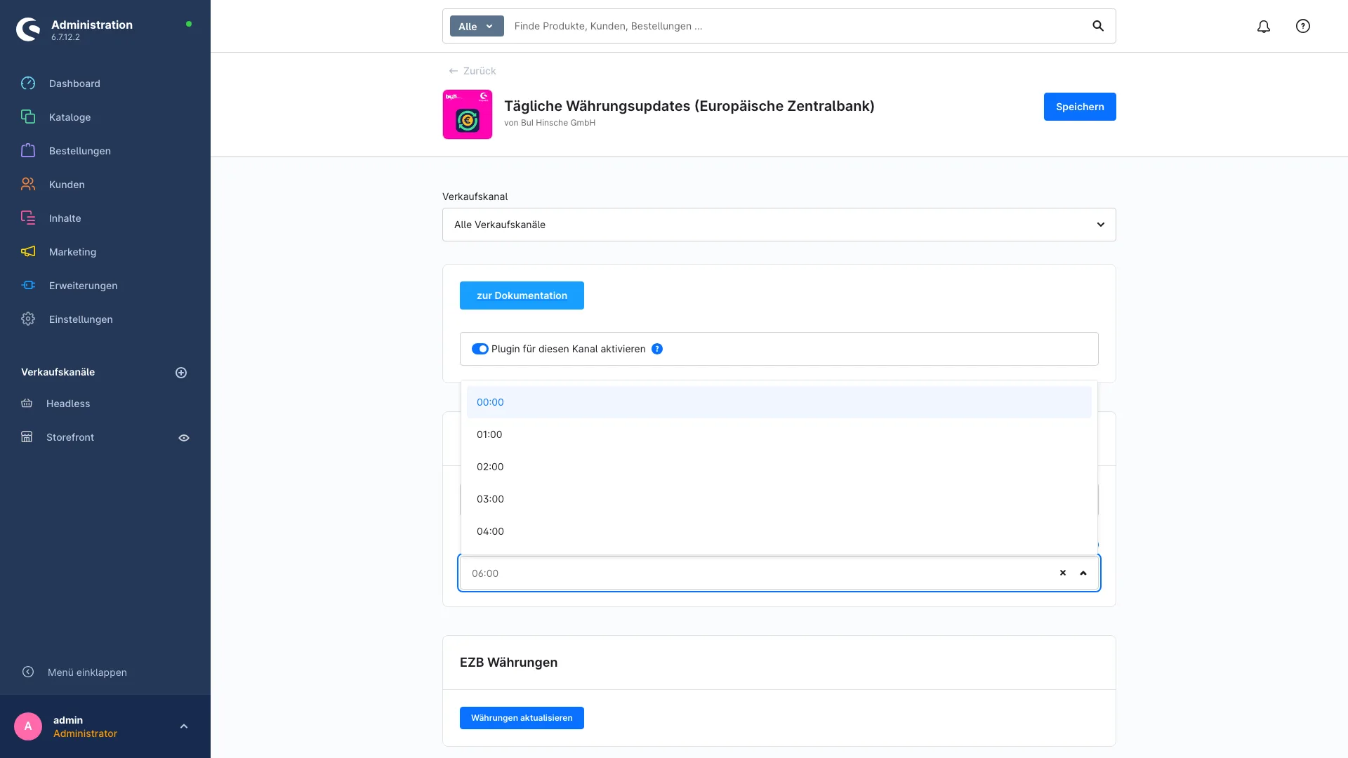 Tägliche Währungsupdates: EZB-Kurse automatisch im Shop. Screenshot 2