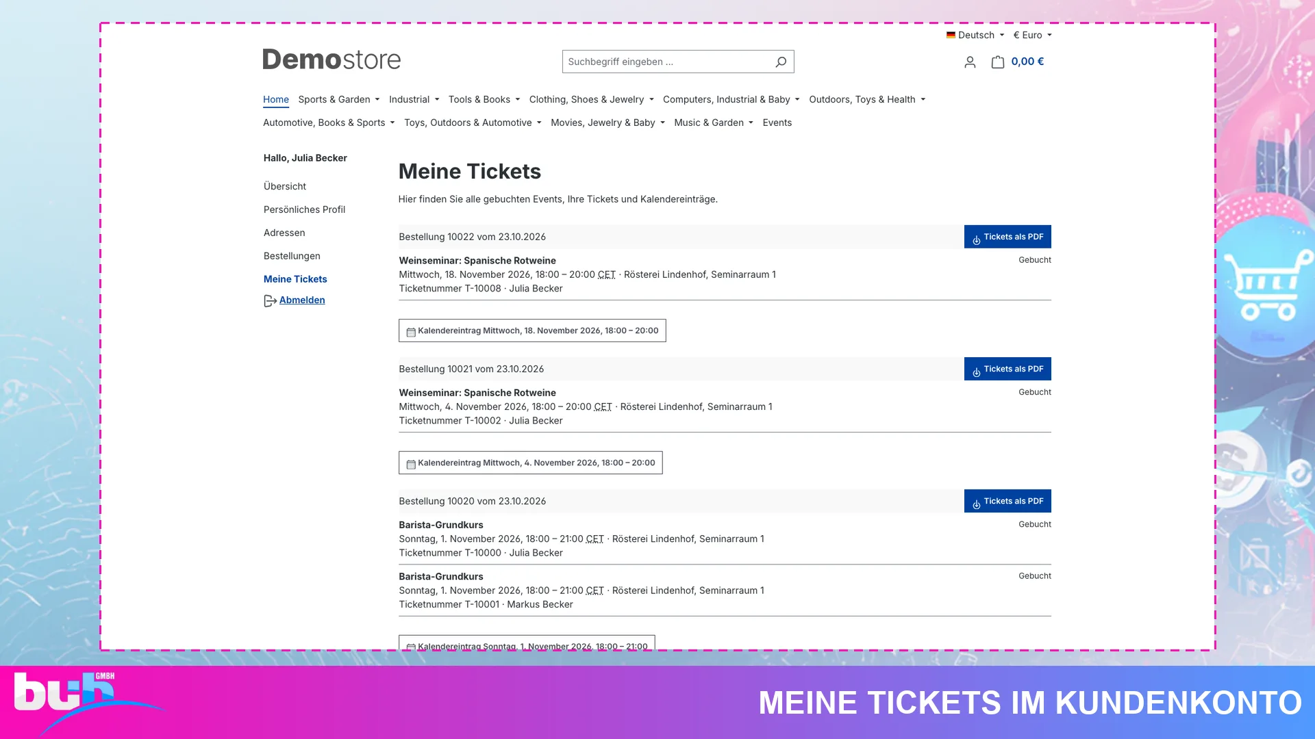Events & Tickets | Event Buchung für Seminare und Kurse mit Warteliste. Screenshot 10