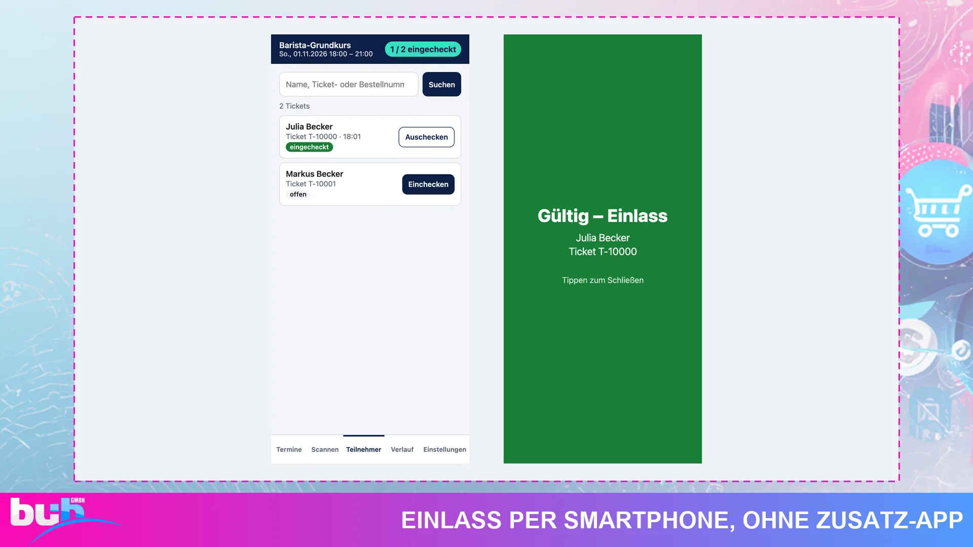 Events & Tickets | Event Buchung für Seminare und Kurse mit Warteliste. Screenshot 12