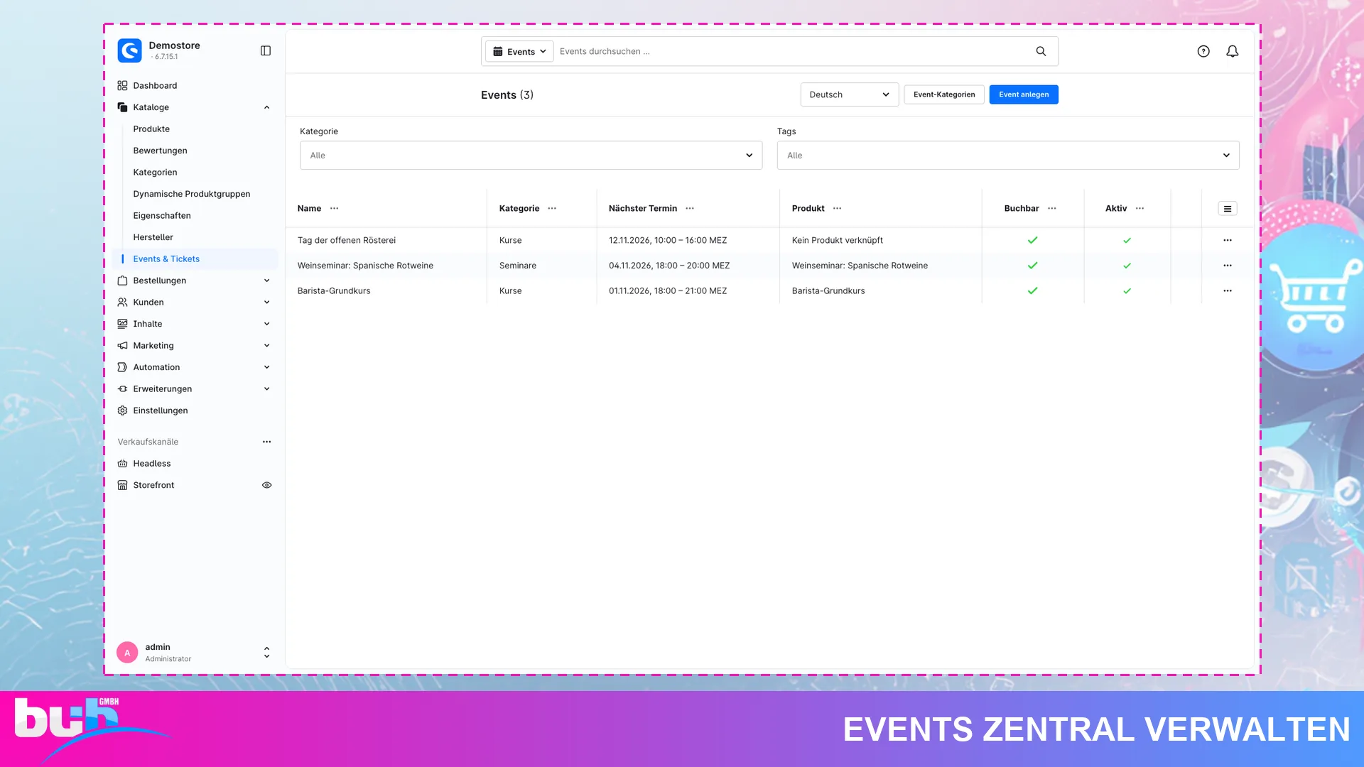 Events & Tickets | Event Buchung für Seminare und Kurse mit Warteliste. Screenshot 14