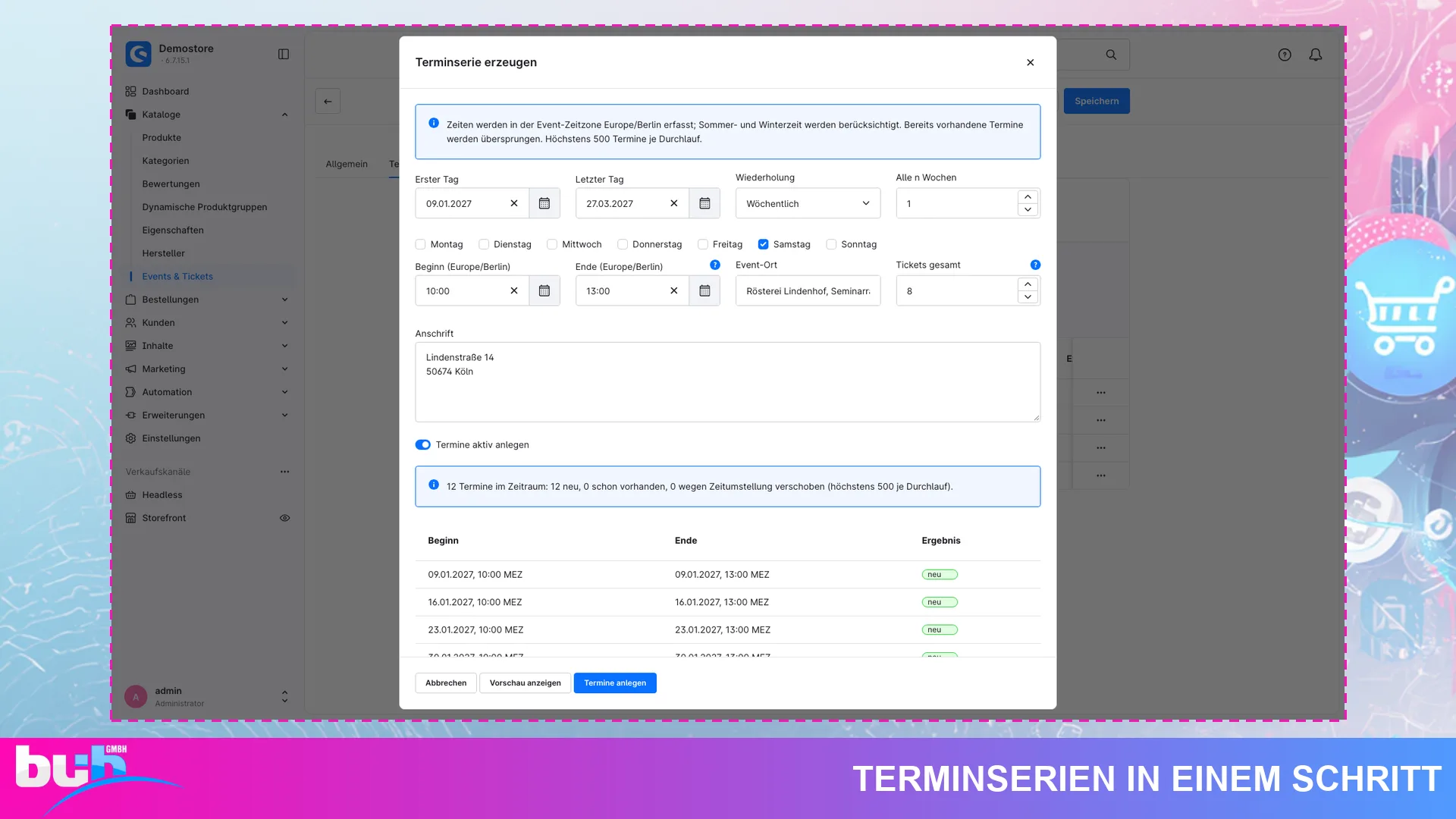Events & Tickets | Event Buchung für Seminare und Kurse mit Warteliste. Screenshot 16