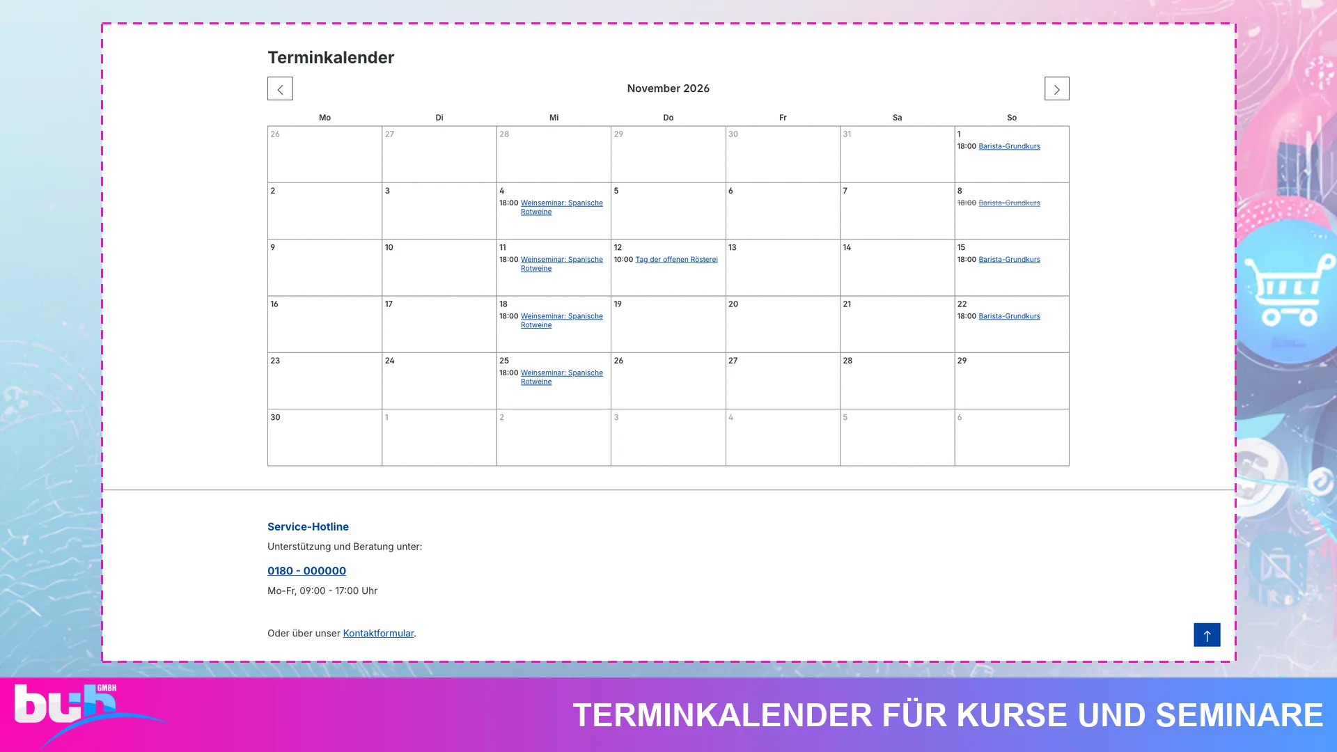 Events & Tickets | Event Buchung für Seminare und Kurse mit Warteliste. Screenshot 3