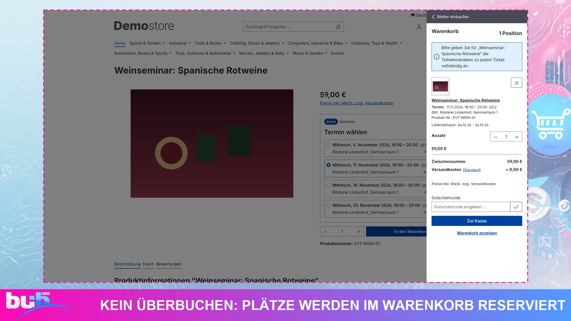 Events & Tickets | Event Buchung für Seminare und Kurse mit Warteliste. Screenshot 7