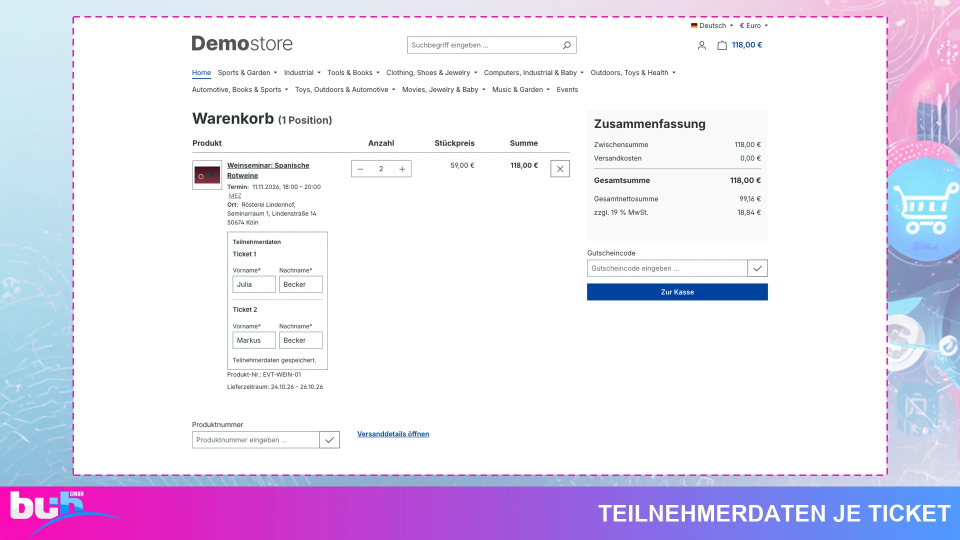 Events & Tickets | Event Buchung für Seminare und Kurse mit Warteliste. Screenshot 8