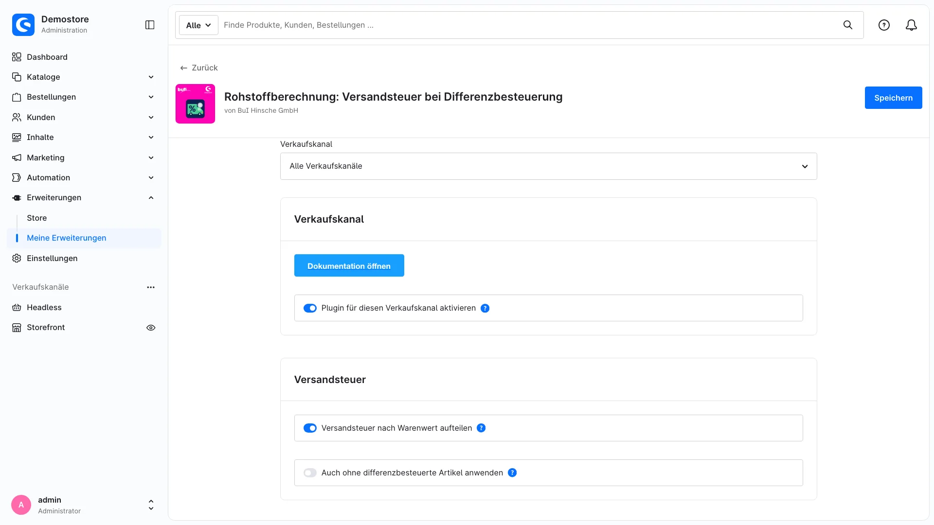 Rohstoffberechnung Versandsteuer bei Differenzbesteuerung | Steuer nach Anteil. Screenshot 3